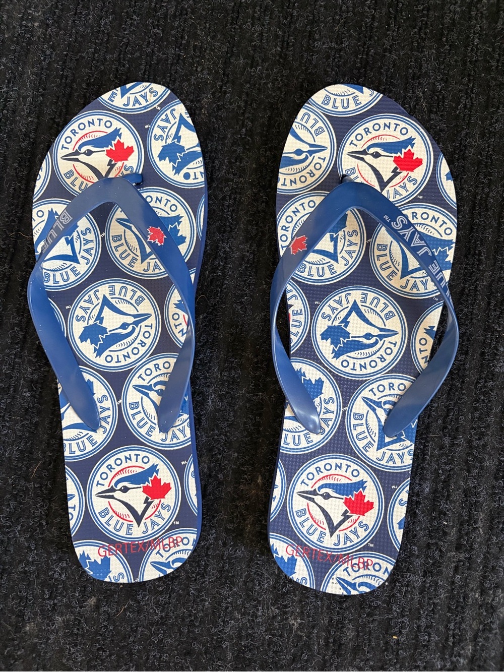 Toronto Blue Jays Men’s SIZE 11/12 Blue Logo Flip Flops